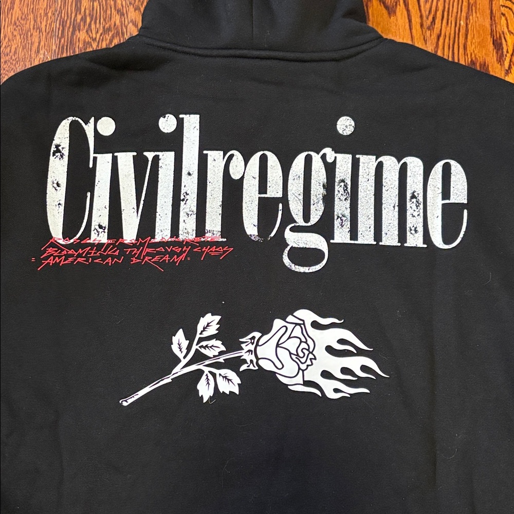 Civil Regime Deadpool Collab Graphic Black Hoodie Size: Large NWT - Picture 3 of 9